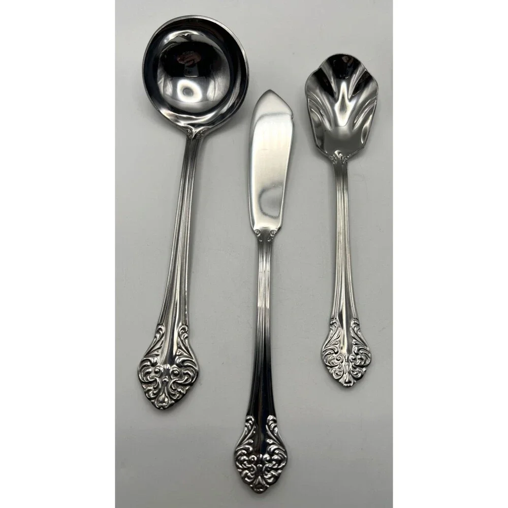 Lot Of 5 Reed & Barton Elegante? Stainless Steel Serving Utensils